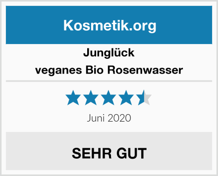 Junglück veganes Bio Rosenwasser Test