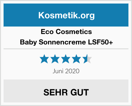 Eco Cosmetics Baby Sonnencreme LSF50+ Test