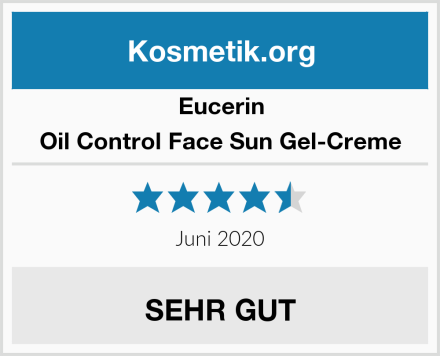 Eucerin Oil Control Face Sun Gel-Creme Test