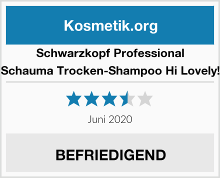 Schwarzkopf Professional Schauma Trocken-Shampoo Hi Lovely! Test