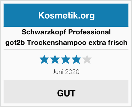 Schwarzkopf Professional got2b Trockenshampoo extra frisch Test