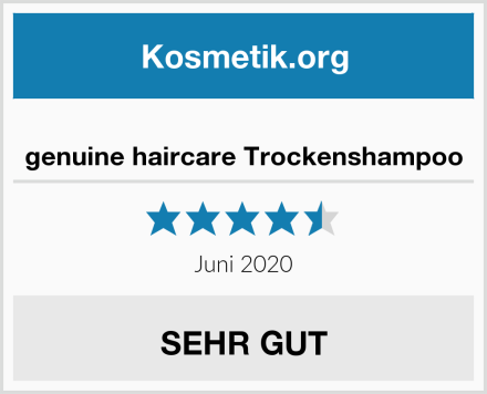  genuine haircare Trockenshampoo Test