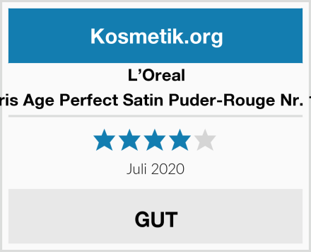 L’Oreal Paris Age Perfect Satin Puder-Rouge Nr. 107 Test