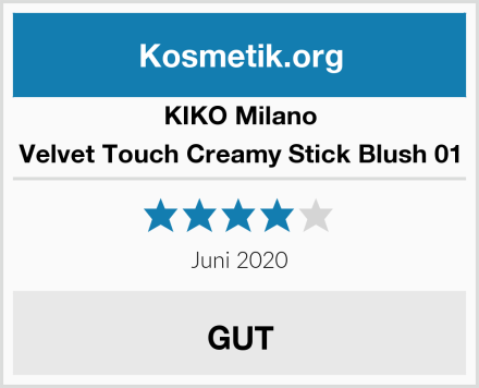 KIKO Milano Velvet Touch Creamy Stick Blush 01 Test