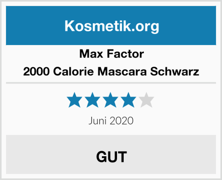 Max Factor 2000 Calorie Mascara Schwarz Test