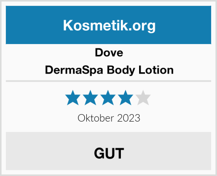 Dove DermaSpa Body Lotion Test