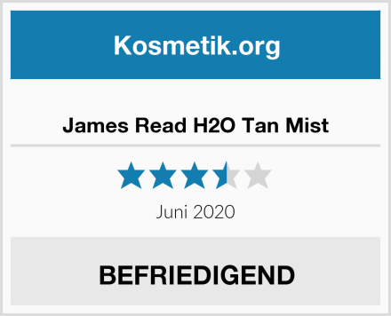 James Read H2O Tan Mist Test