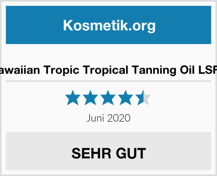  Hawaiian Tropic Tropical Tanning Oil LSF 0 Test