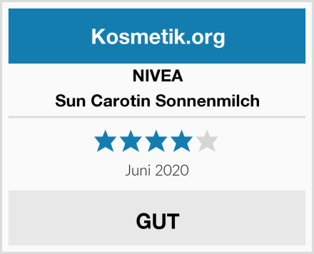 NIVEA Sun Carotin Sonnenmilch Test