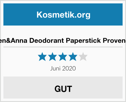  Ben&Anna Deodorant Paperstick Provence Test