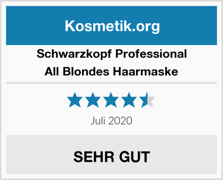Schwarzkopf Professional All Blondes Haarmaske Test