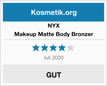 NYX Makeup Matte Body Bronzer Test