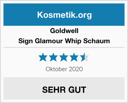 Goldwell Sign Glamour Whip Schaum Test
