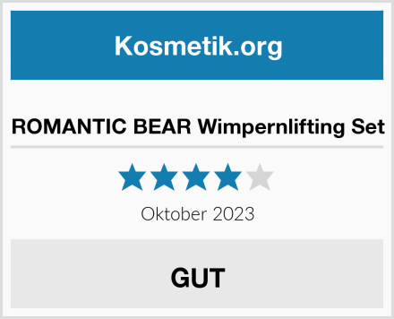  ROMANTIC BEAR Wimpernlifting Set Test