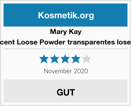Mary Kay Translucent Loose Powder transparentes loses Puder Test