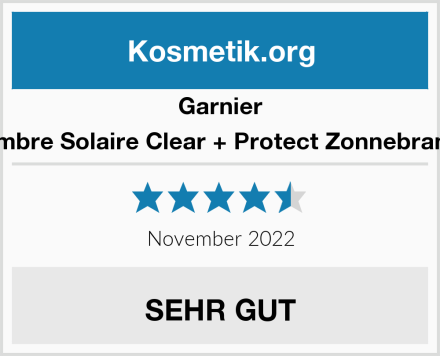 Garnier Ambre Solaire Clear + Protect Zonnebrand Test