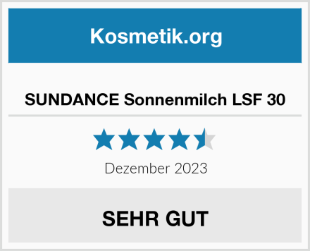  SUNDANCE Sonnenmilch LSF 30 Test