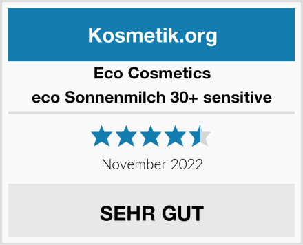 Eco Cosmetics eco Sonnenmilch 30+ sensitive Test