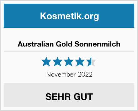  Australian Gold Sonnenmilch Test