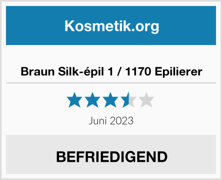  Braun Silk-épil 1 / 1170 Epilierer Test