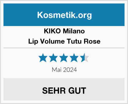 KIKO Milano Lip Volume Tutu Rose Test