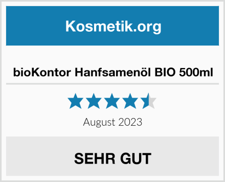  bioKontor Hanfsamenöl BIO 500ml Test