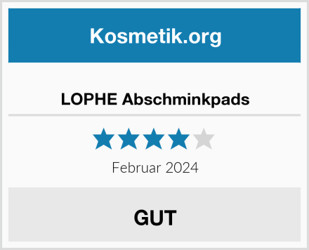 LOPHE Abschminkpads Test