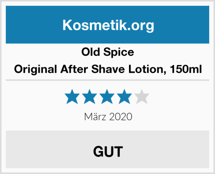 Old Spice Original After Shave Lotion, 150ml Test