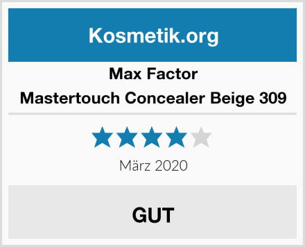Max Factor Mastertouch Concealer Beige 309 Test
