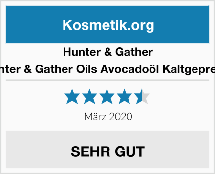 Hunter & Gather Hunter & Gather Oils Avocadoöl Kaltgepresst Test