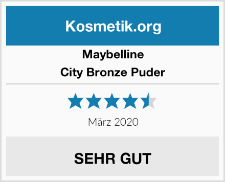 Maybelline City Bronze Puder Test