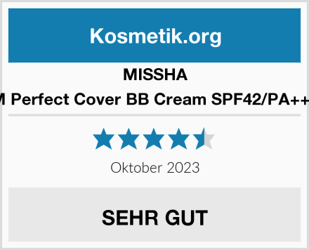 MISSHA M Perfect Cover BB Cream SPF42/PA+++ Test