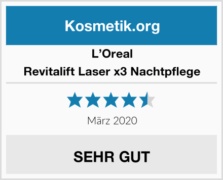 L’Oreal Revitalift Laser x3 Nachtpflege Test