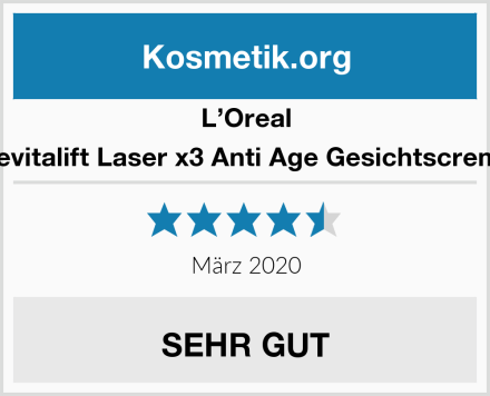 L’Oreal Revitalift Laser x3 Anti Age Gesichtscreme Test