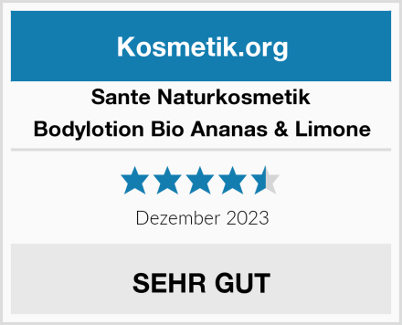 SANTE Naturkosmetik Bodylotion Bio Ananas & Limone Test
