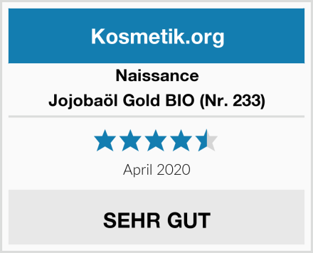 Naissance Jojobaöl Gold BIO (Nr. 233) Test