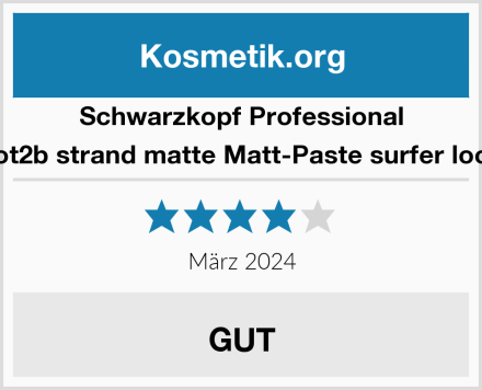 Schwarzkopf Professional got2b strand matte Matt-Paste surfer look Test