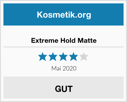  Extreme Hold Matte Test