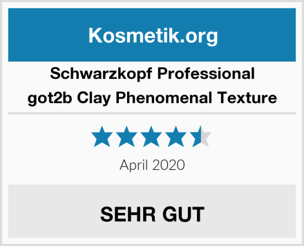 Schwarzkopf Professional got2b Clay Phenomenal Texture Test