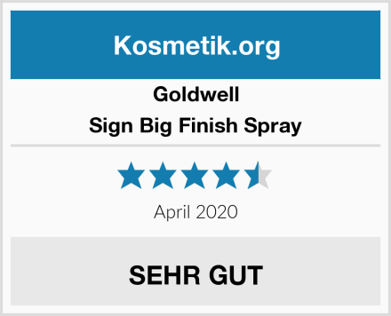 Goldwell Sign Big Finish Spray Test