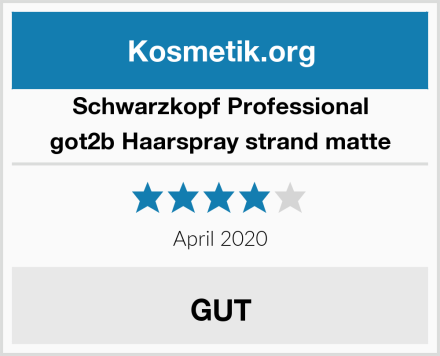 Schwarzkopf Professional got2b Haarspray strand matte Test