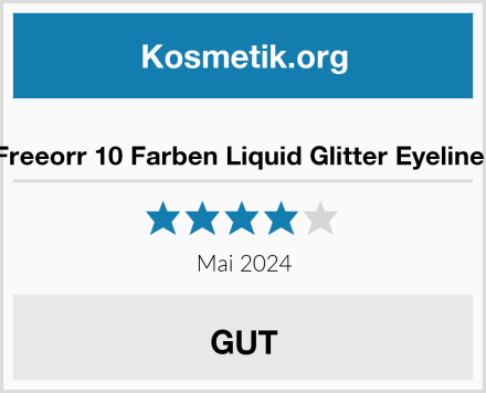  Freeorr 10 Farben Liquid Glitter Eyeliner Test