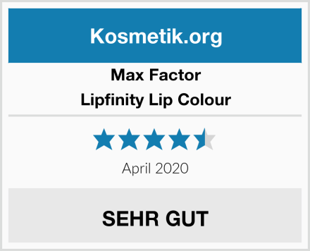 Max Factor Lipfinity Lip Colour Test