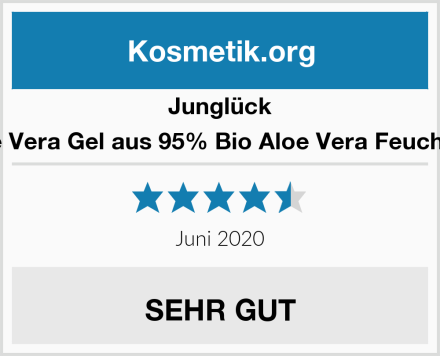 Junglück Junglück Aloe Vera Gel aus 95% Bio Aloe Vera Feuchtigkeitspflege Test