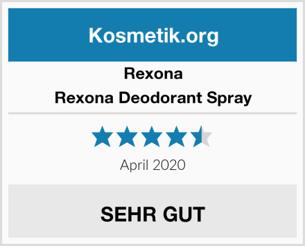 Rexona Rexona Deodorant Spray Test