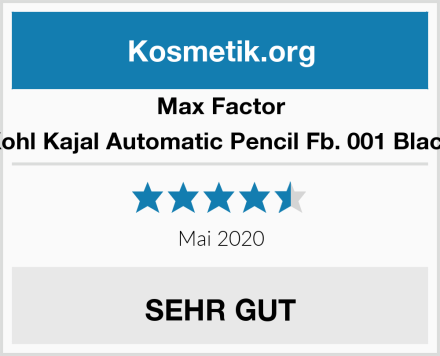 Max Factor Kohl Kajal Automatic Pencil Fb. 001 Black Test
