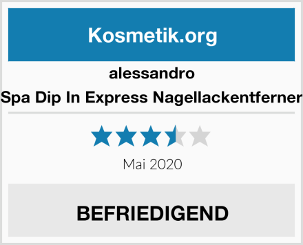 alessandro Spa Dip In Express Nagellackentferner Test
