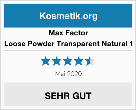 Max Factor Loose Powder Transparent Natural 1 Test
