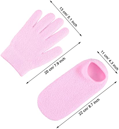 Feuchtigkeits Spendende Gel Socken Handschuhe Set HäNde FüßE Haut BleachV6G6 1X
